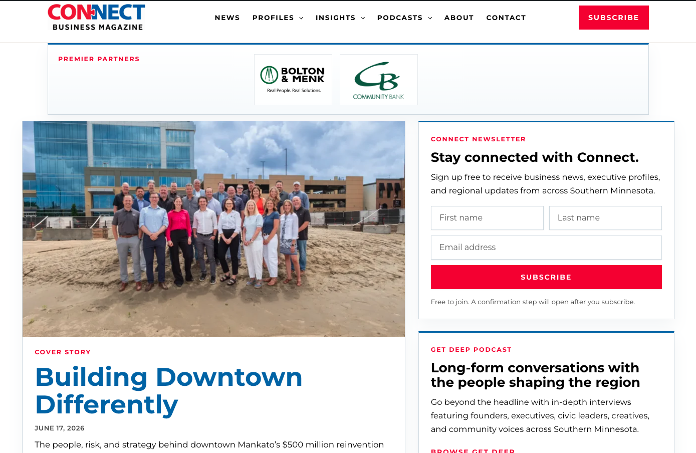 Connect Business Magazine Website