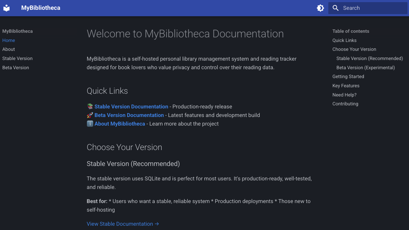 MkDocs Documentation Site