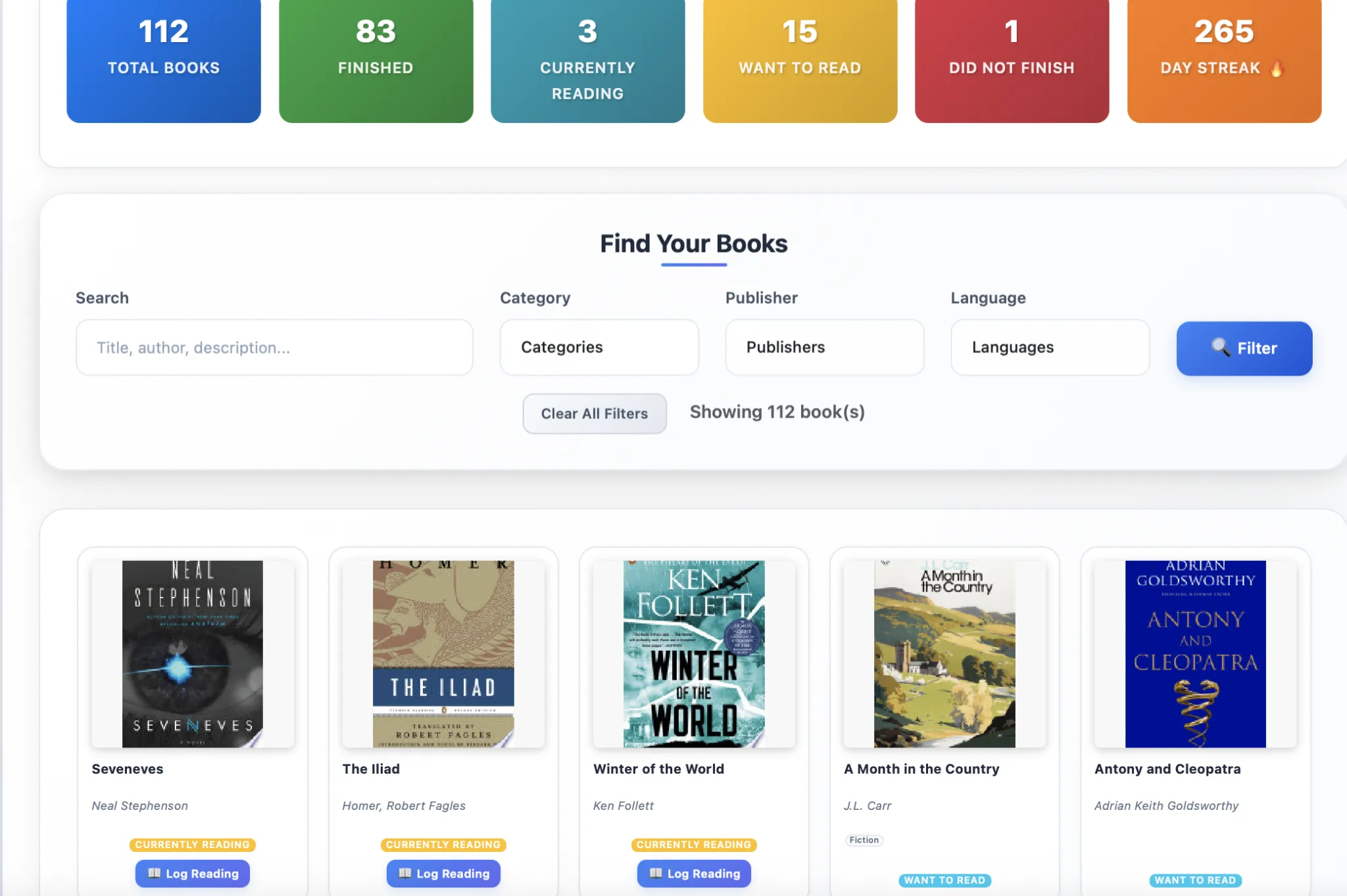 MyBibliotheca Library Management Interface