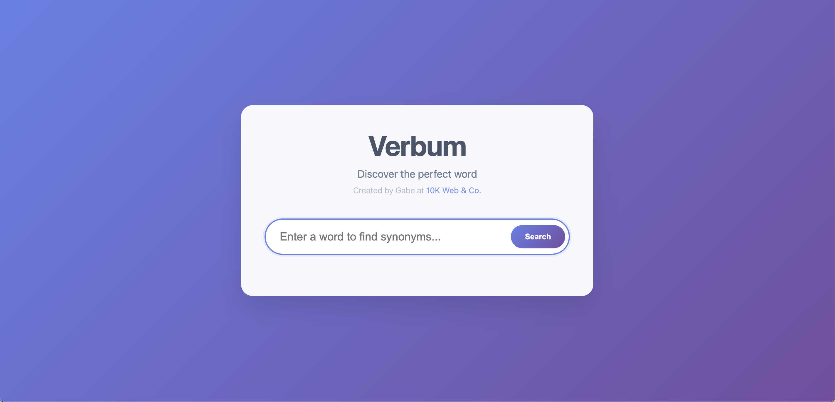 Verbum Thesaurus Application