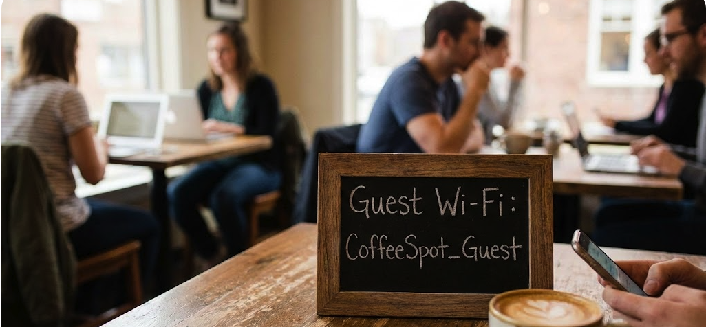 How can a small business secure their wifi network?